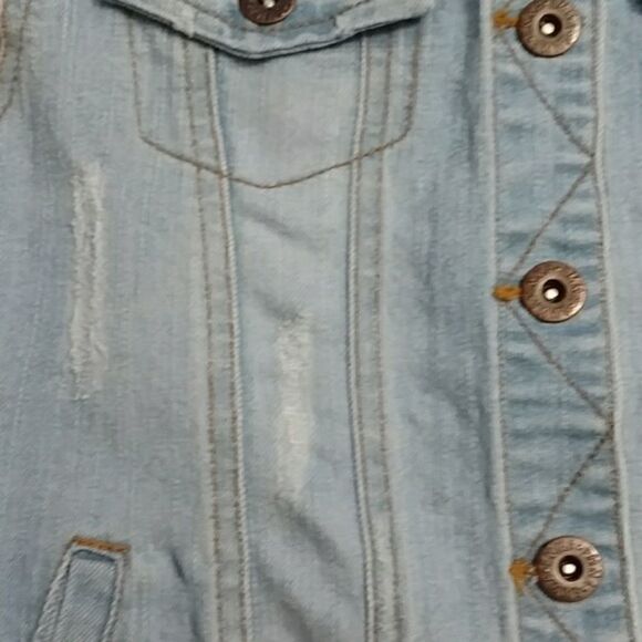 Emma‎ Denim Vest Anime Hand Painted DIY Upcycled Japanese Animé, Size - Medium - Picture 7 of 8